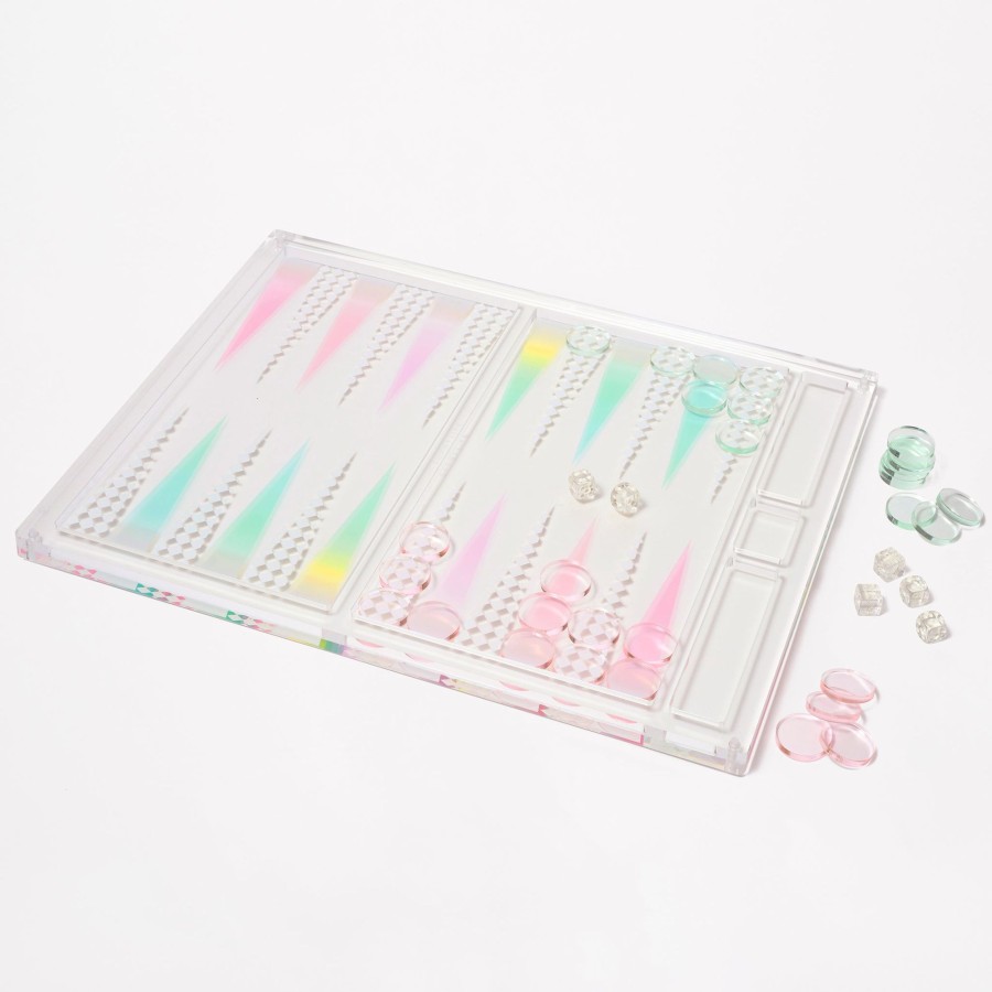 Accessories Sunny Life | Lucite Table Top Backgammon